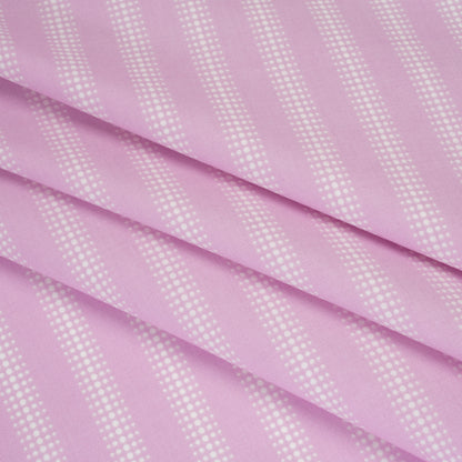 Printed Quilting Cotton by Heather Bailey for FIGO Studio - Orchid Dot Stripe - Pop Sugar Collection