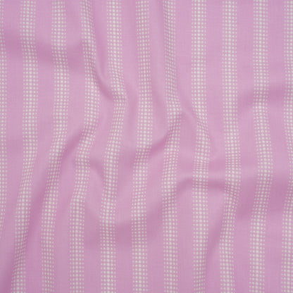 Printed Quilting Cotton by Heather Bailey for FIGO Studio - Orchid Dot Stripe - Pop Sugar Collection