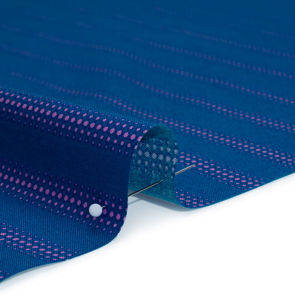 Printed Quilting Cotton by Heather Bailey for FIGO Studio - Navy Dot Stripe - Pop Sugar Collection - Full - Image 4 of 6