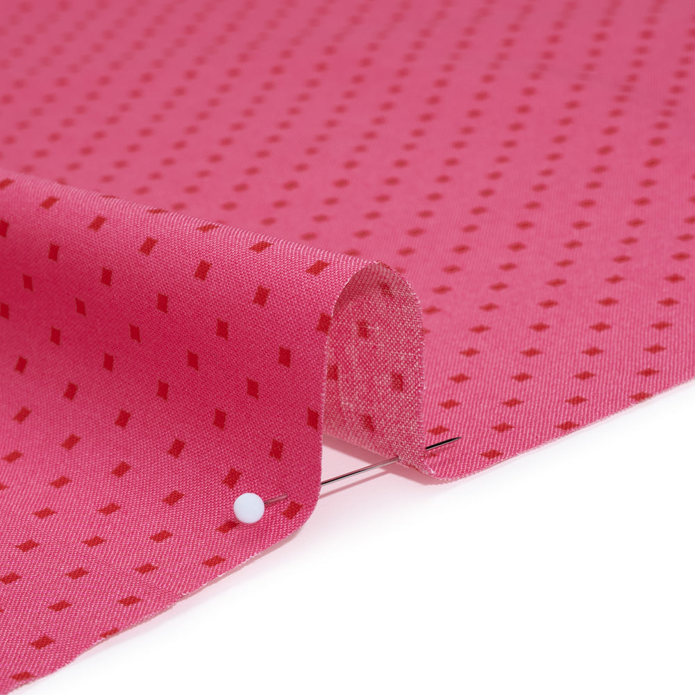Printed Quilting Cotton by Heather Bailey for FIGO Studio - Raspberry Lottie Dot Square Polka Dots - Pop Sugar Collection Full