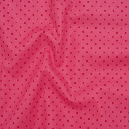 Printed Quilting Cotton by Heather Bailey for FIGO Studio - Raspberry Lottie Dot Square Polka Dots - Pop Sugar Collection Drape