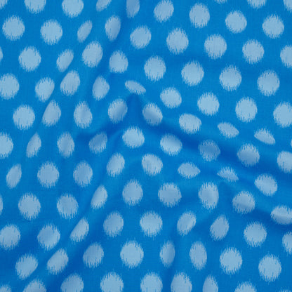 Printed Quilting Cotton by Heather Bailey for FIGO Studio - Blue Top Dot Ikat Polka Dots - Pop Sugar Collection Drape