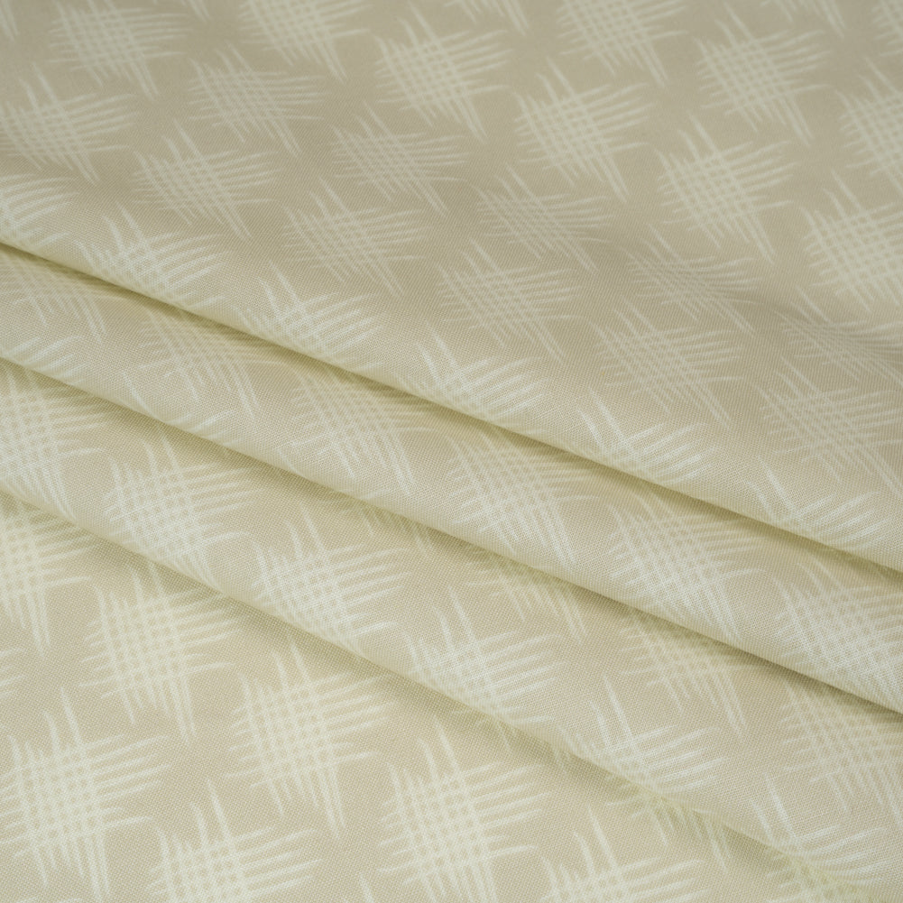 Printed Quilting Cotton by Heather Bailey for FIGO Studio - Dove Woven Grid Lines - Pop Sugar Collection Detail
