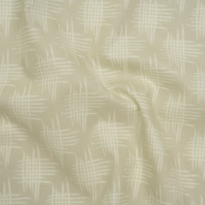 Printed Quilting Cotton by Heather Bailey for FIGO Studio - Dove Woven Grid Lines - Pop Sugar Collection Drape
