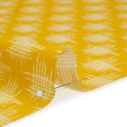Printed Quilting Cotton by Heather Bailey for FIGO Studio - Lemon Woven Grid Lines- Pop Sugar Collection Full