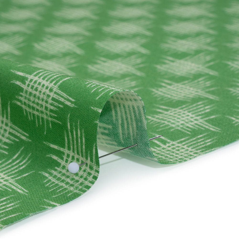 Printed Quilting Cotton by Heather Bailey for FIGO Studio - Jade Woven Grid Lines- Pop Sugar Collection - Full - Image 4 of 6