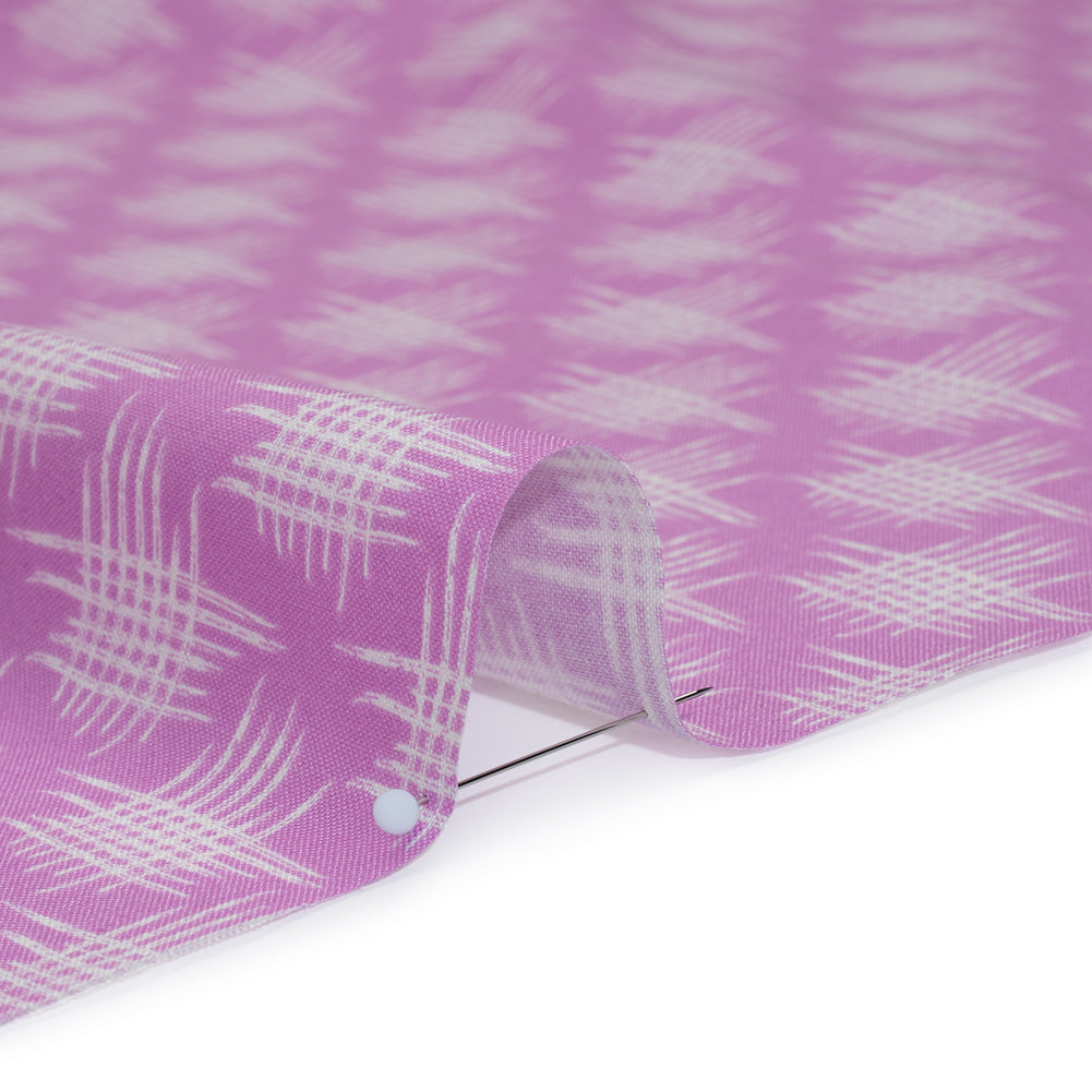 Printed Quilting Cotton by Heather Bailey for FIGO Studio - Lavender Woven Grid Lines- Pop Sugar Collection - Full - Image 4 of 6