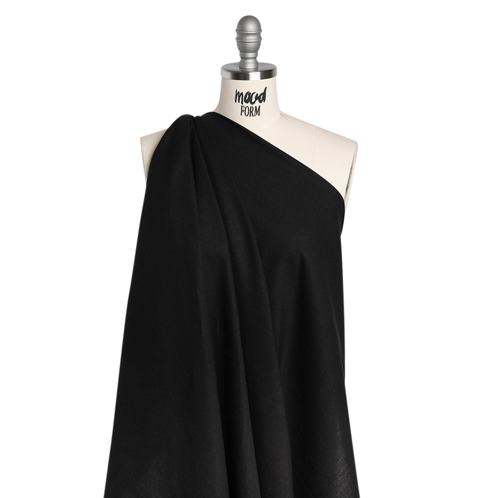 Cotton and Linen Quilting Woven by FIGO Studio - Black - Tint Collection