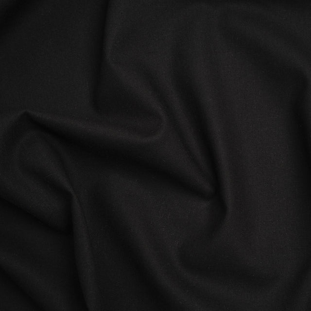Cotton and Linen Quilting Woven by FIGO Studio - Black - Tint Collection