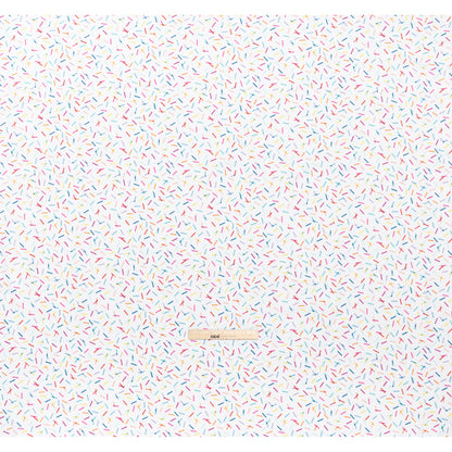 Printed Quilting Cotton by Ghazal Razavi for FIGO Studio - Rainbow and White Confetti - Dovetail Collection
