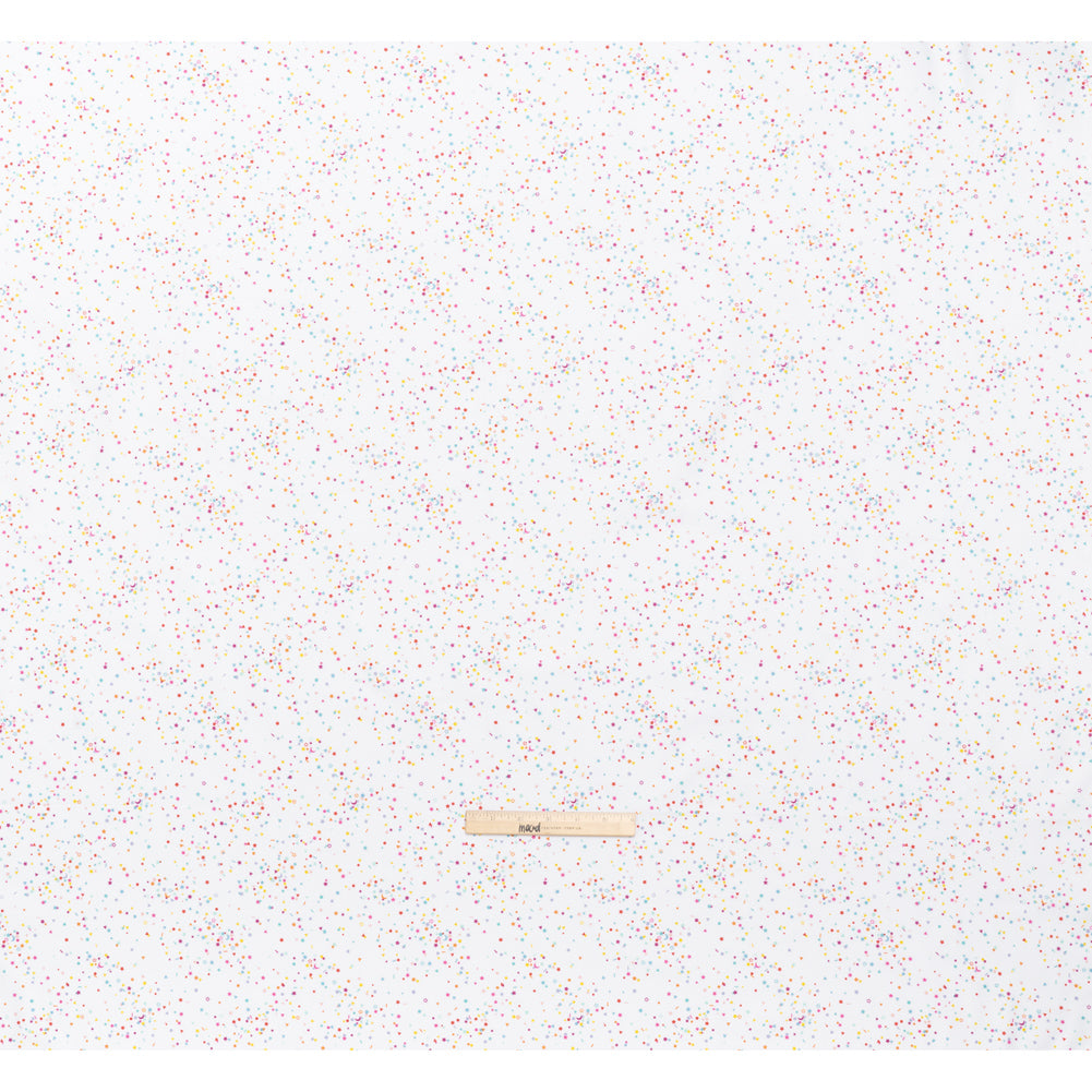 Printed Quilting Cotton by Ghazal Razavi for FIGO Studio - Rainbow and White Sprinkles- Dovetail Collection