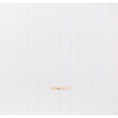 Printed Quilting Cotton by Ghazal Razavi for FIGO Studio - Rainbow and White Dashed Stripes - Dovetail Collection