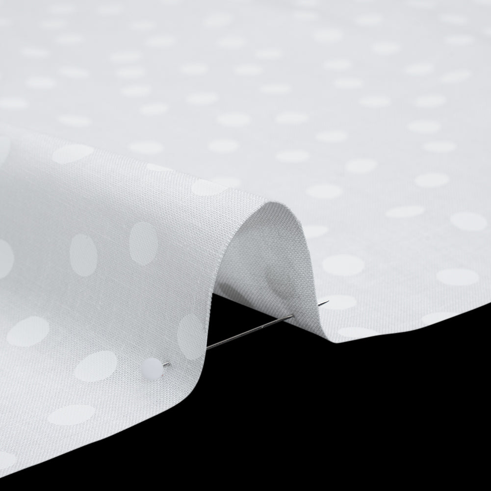 Printed Quilting Cotton by Ghazal Razavi for FIGO Studio - White on White Snow Ball - Dovetail Collection