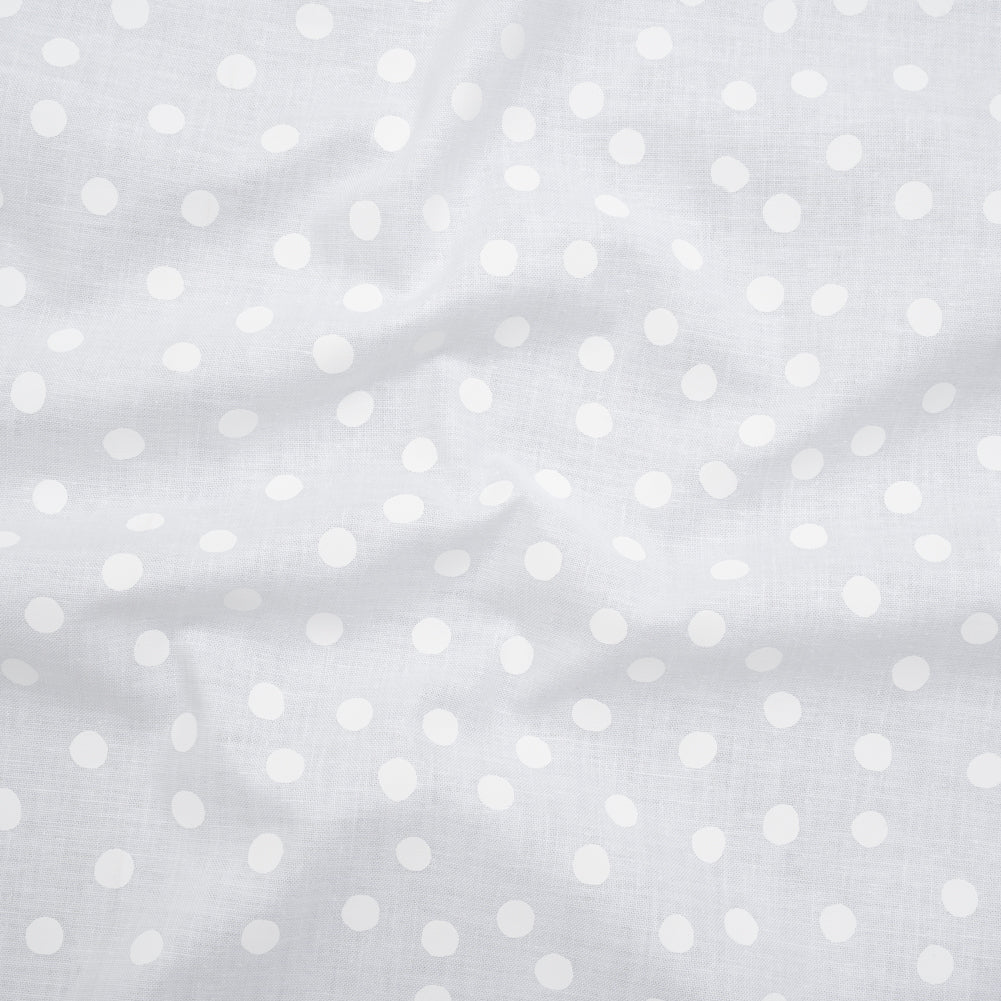 Printed Quilting Cotton by Ghazal Razavi for FIGO Studio - White on White Snow Ball - Dovetail Collection