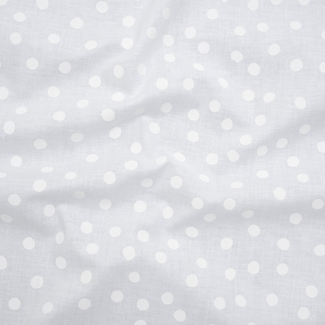 Printed Quilting Cotton by Ghazal Razavi for FIGO Studio - White on White Snow Ball - Dovetail Collection