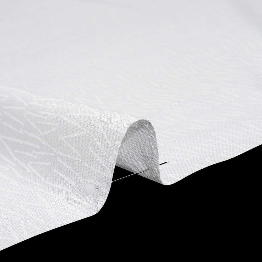 Printed Quilting Cotton by Ghazal Razavi for FIGO Studio - White on White Grass - Dovetail Collection Detail