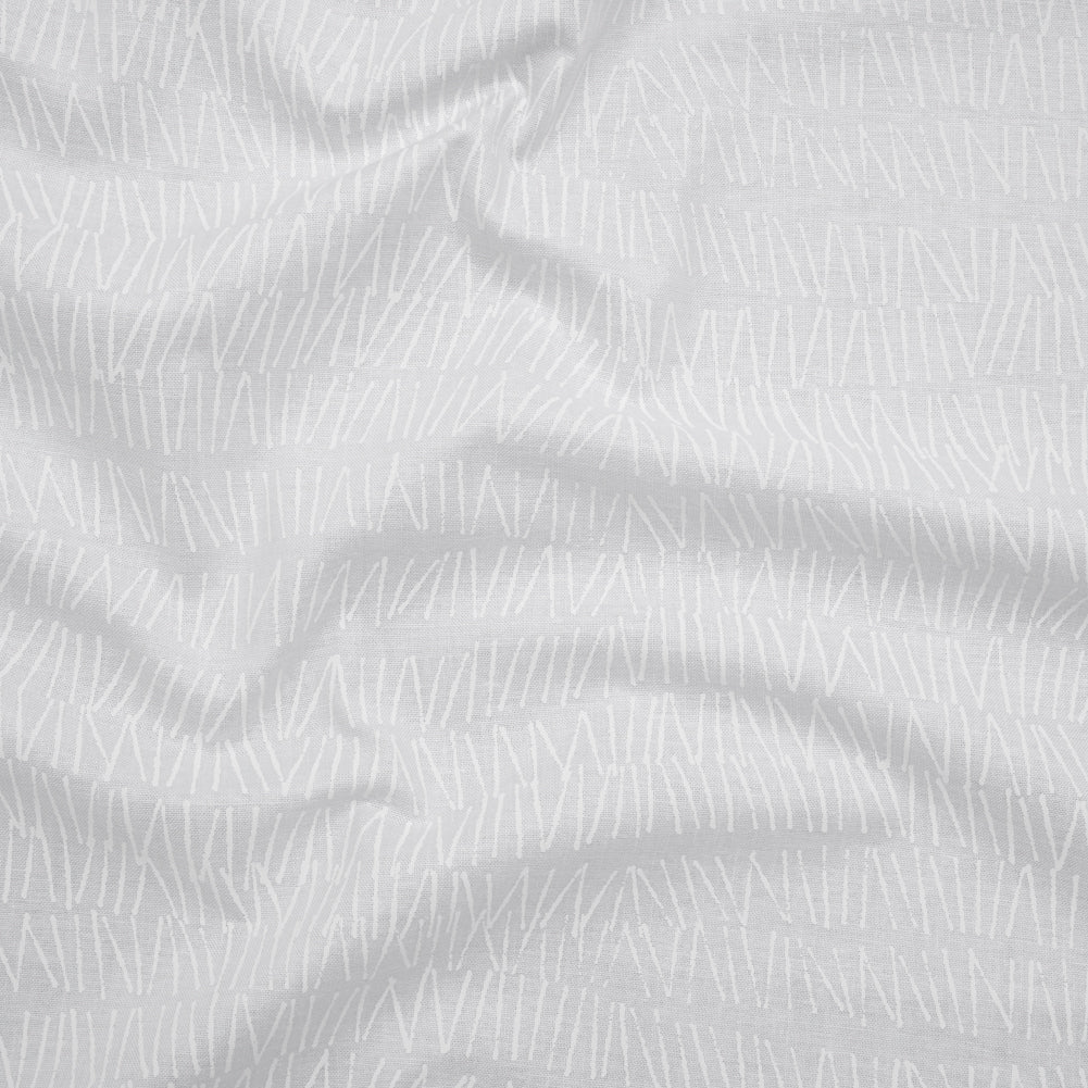 Printed Quilting Cotton by Ghazal Razavi for FIGO Studio - White on White Grass - Dovetail Collection
