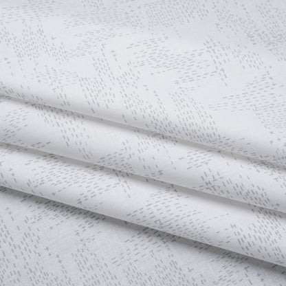 Printed Quilting Cotton by Ghazal Razavi for FIGO Studio - White and Gray Stitches - Dovetail Collection