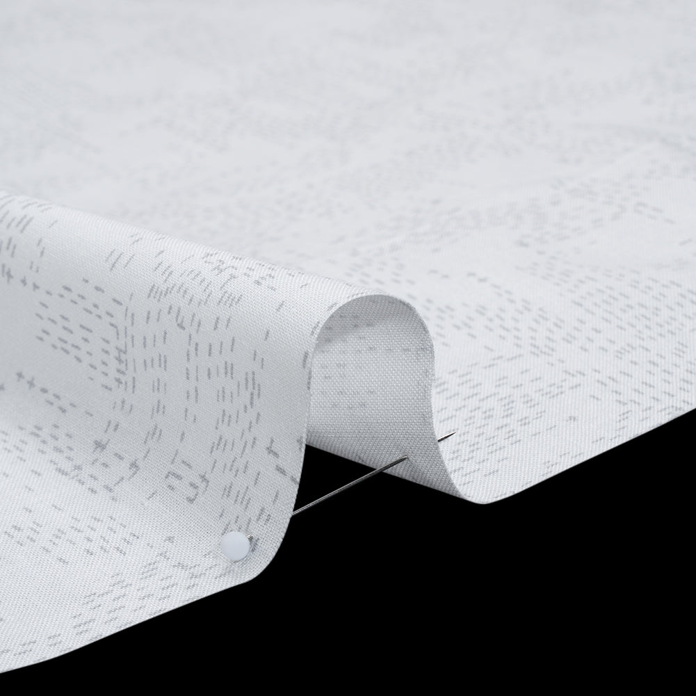 Printed Quilting Cotton by Ghazal Razavi for FIGO Studio - White and Gray Stitches - Dovetail Collection