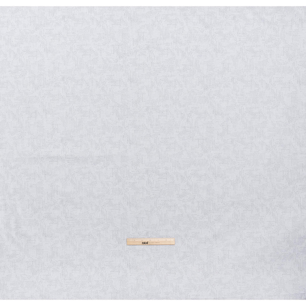 Printed Quilting Cotton by Ghazal Razavi for FIGO Studio - White and Gray Stitches - Dovetail Collection