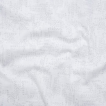 Printed Quilting Cotton by Ghazal Razavi for FIGO Studio - White and Gray Stitches - Dovetail Collection