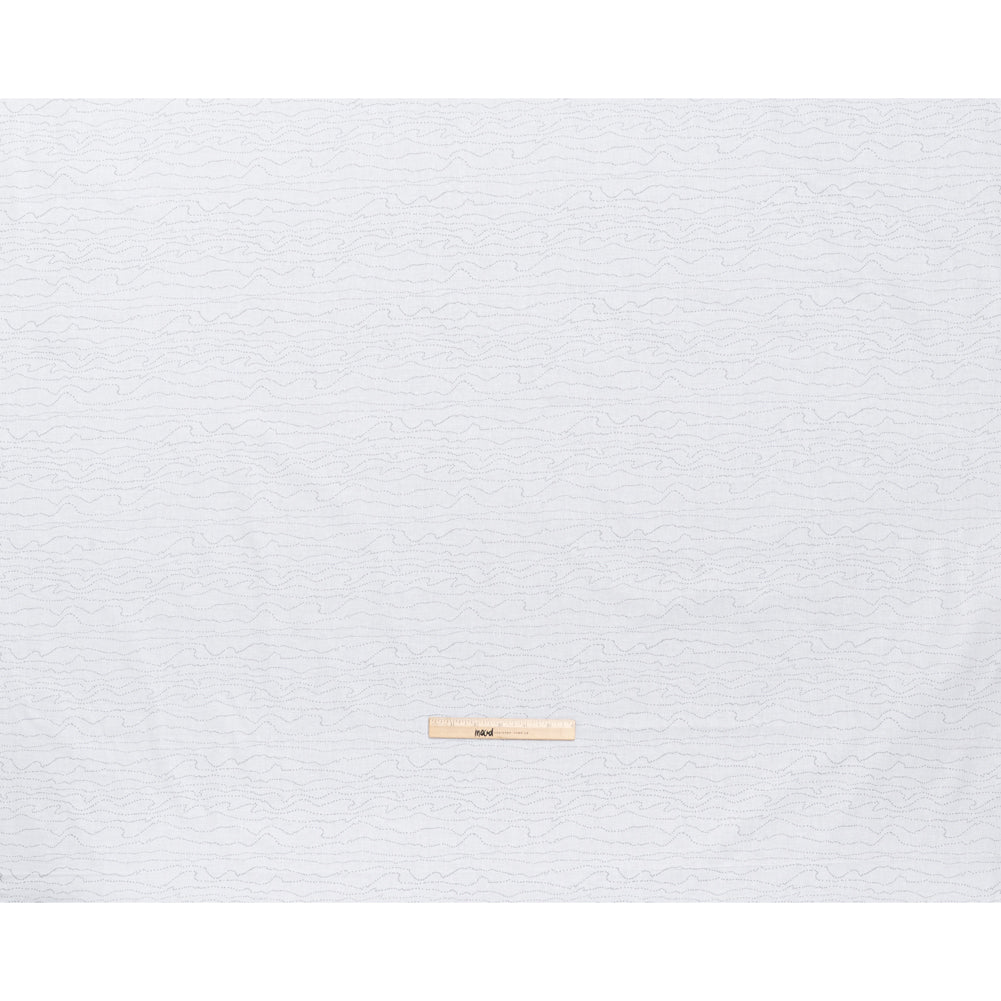 Printed Quilting Cotton by Ghazal Razavi for FIGO Studio - White and Gray Strings - Dovetail Collection