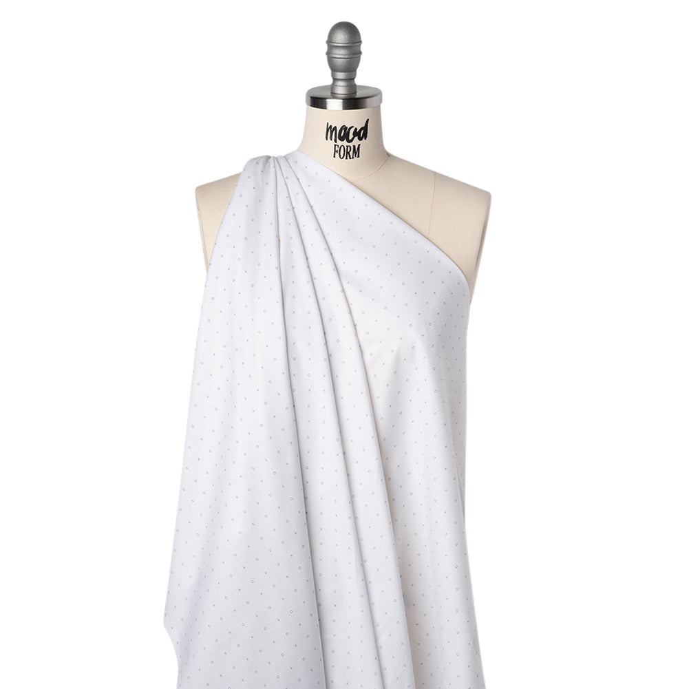 Printed Quilting Cotton by Ghazal Razavi for FIGO Studio - White and Gray XO Grid - Dovetail Collection