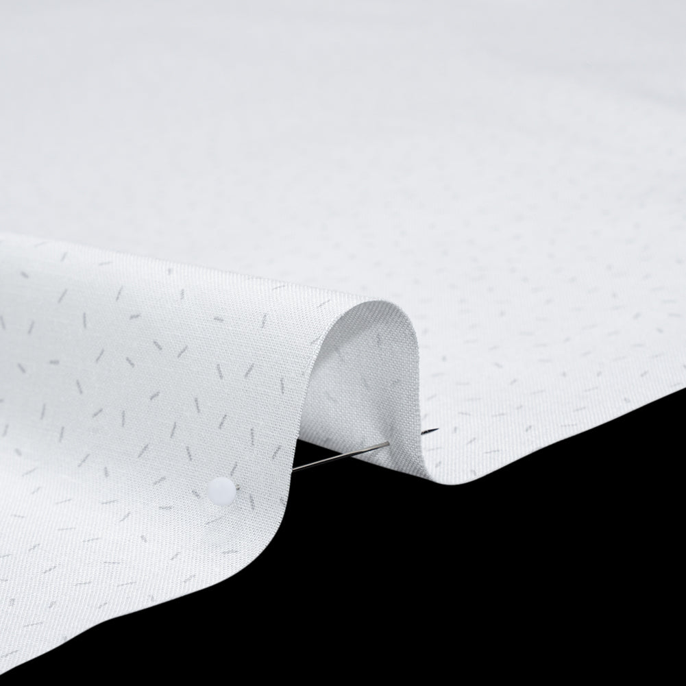 Printed Quilting Cotton by Ghazal Razavi for FIGO Studio - White and Gray Dashes- Dovetail Collection
