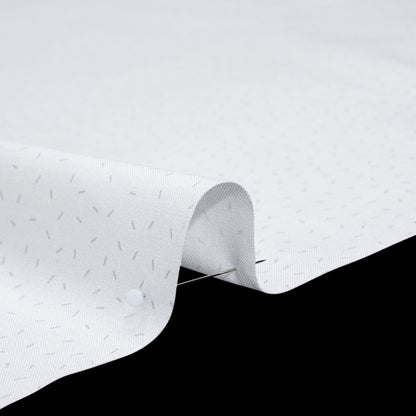 Printed Quilting Cotton by Ghazal Razavi for FIGO Studio - White and Gray Dashes- Dovetail Collection