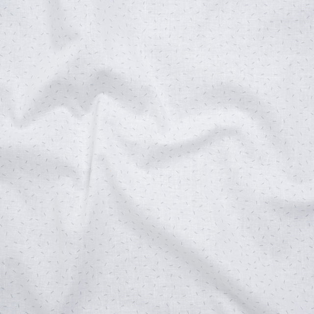 Printed Quilting Cotton by Ghazal Razavi for FIGO Studio - White and Gray Dashes- Dovetail Collection