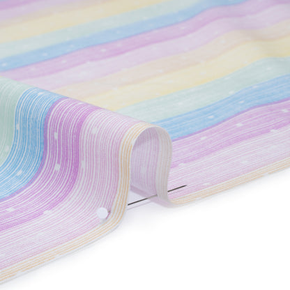 Printed Quilting Cotton by Ghazal Razavi for FIGO Studio - Pastel Rainbow and White Icing Stripes and Dots - Dovetail Collection Detail