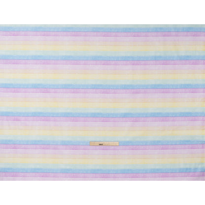 Printed Quilting Cotton by Ghazal Razavi for FIGO Studio - Pastel Rainbow and White Icing Stripes and Dots - Dovetail Collection Full