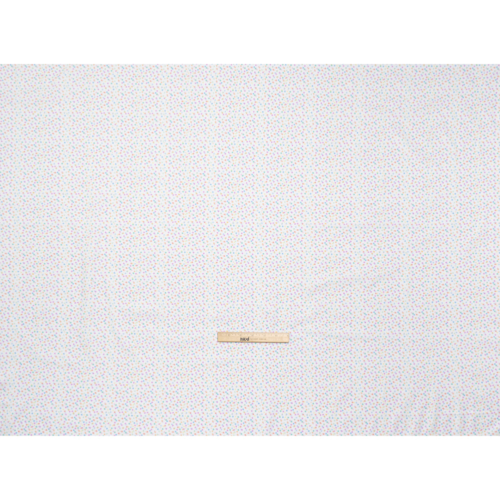 Printed Quilting Cotton by Ghazal Razavi for FIGO Studio - Pastel Rainbow and White Candy Dots - Dovetail Collection