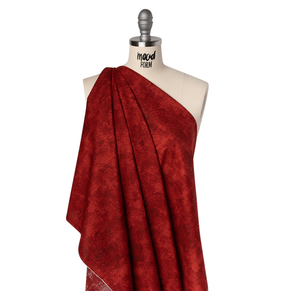 Printed Quilting Cotton by Northcott - Merlot Painterly Texture - Canvas Collection - Folded