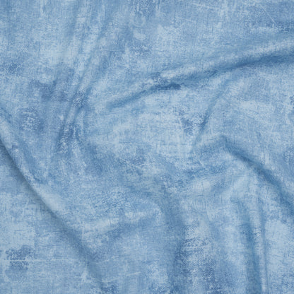 Printed Quilting Cotton by Northcott - Stonewash Denim Painterly Texture - Canvas Collection Drape