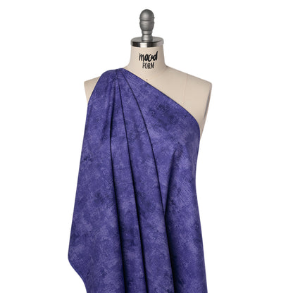 Printed Quilting Cotton by Northcott - Blueberry Painterly Texture - Canvas Collection