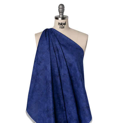Printed Quilting Cotton by Northcott - Indigo Painterly Texture - Canvas Collection Folded