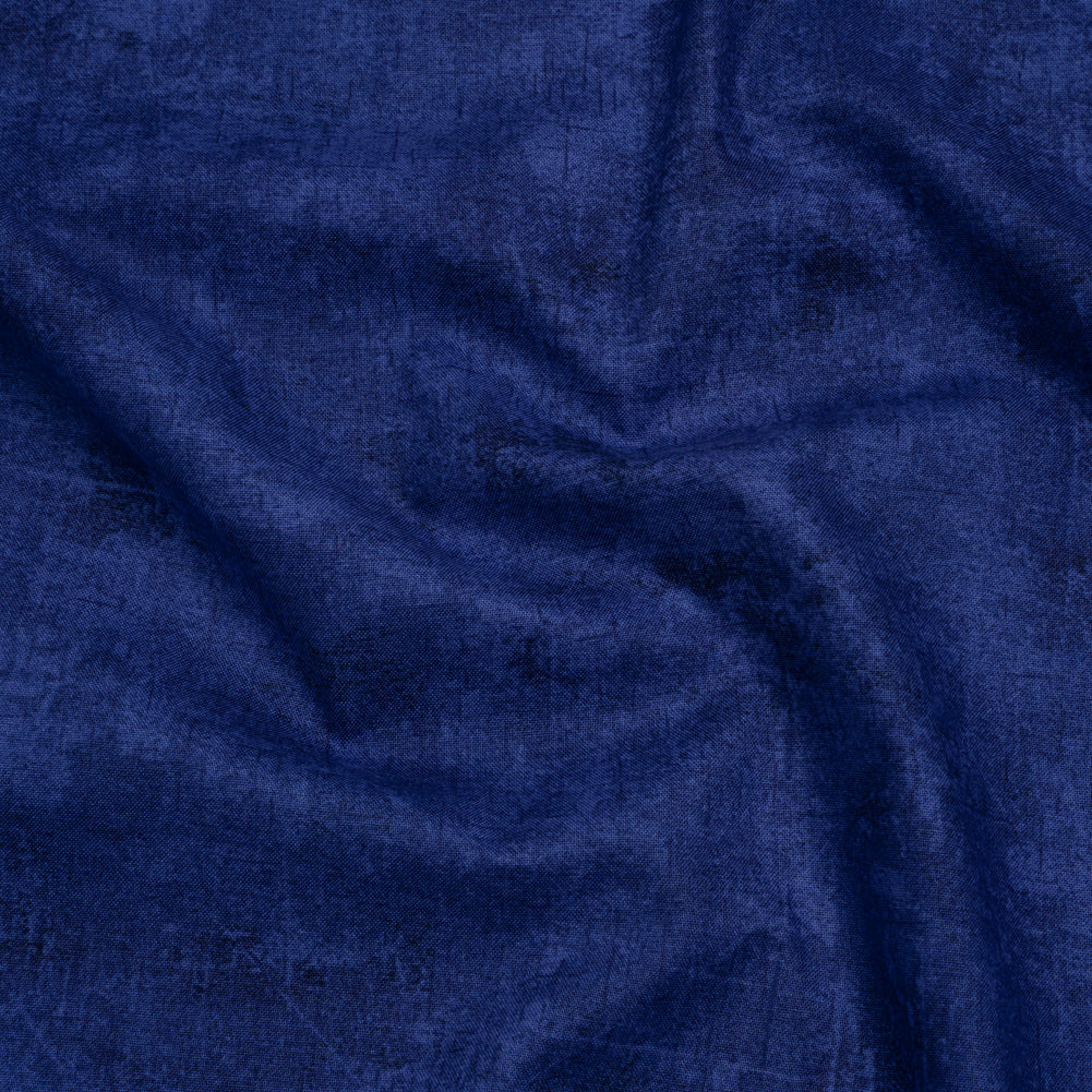 Printed Quilting Cotton by Northcott - Indigo Painterly Texture - Canvas Collection Drape