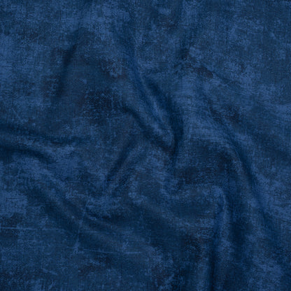 Printed Quilting Cotton by Northcott - Navy Painterly Texture - Canvas Collection Drape