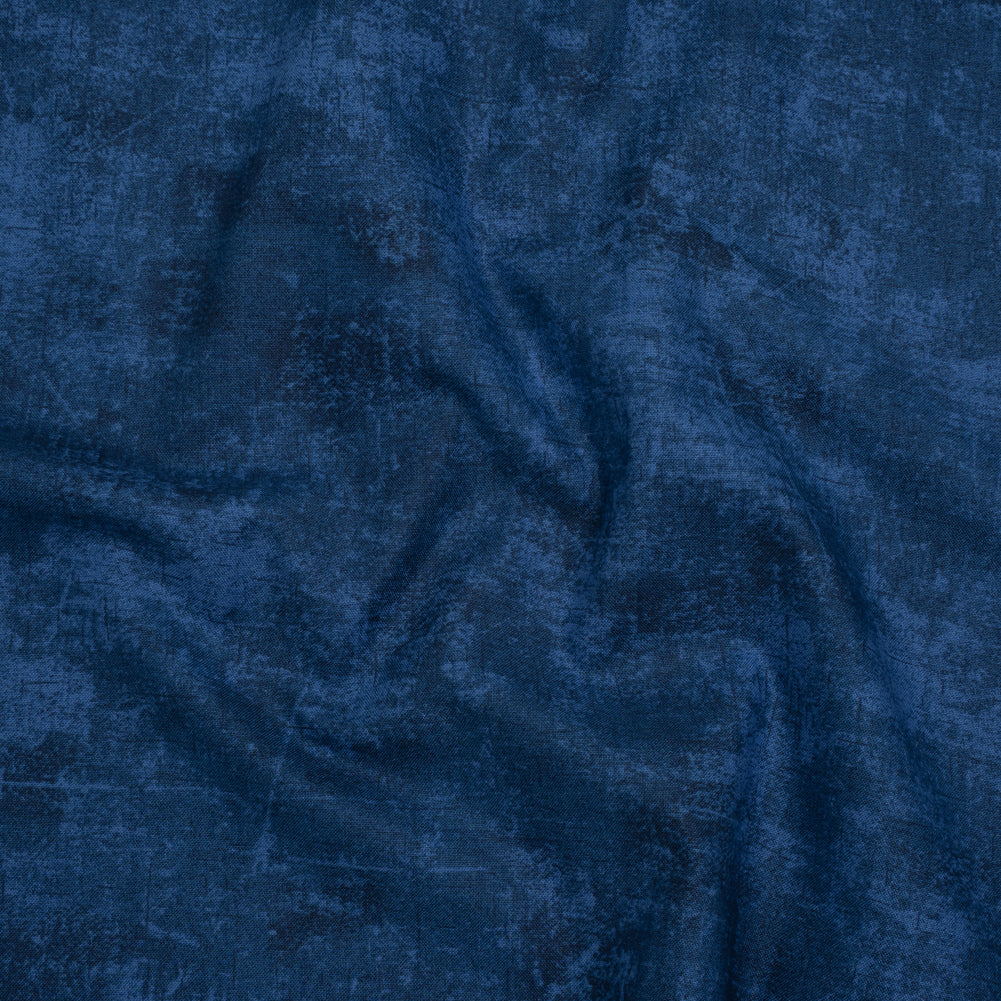 Printed Quilting Cotton by Northcott - Navy Painterly Texture - Canvas Collection