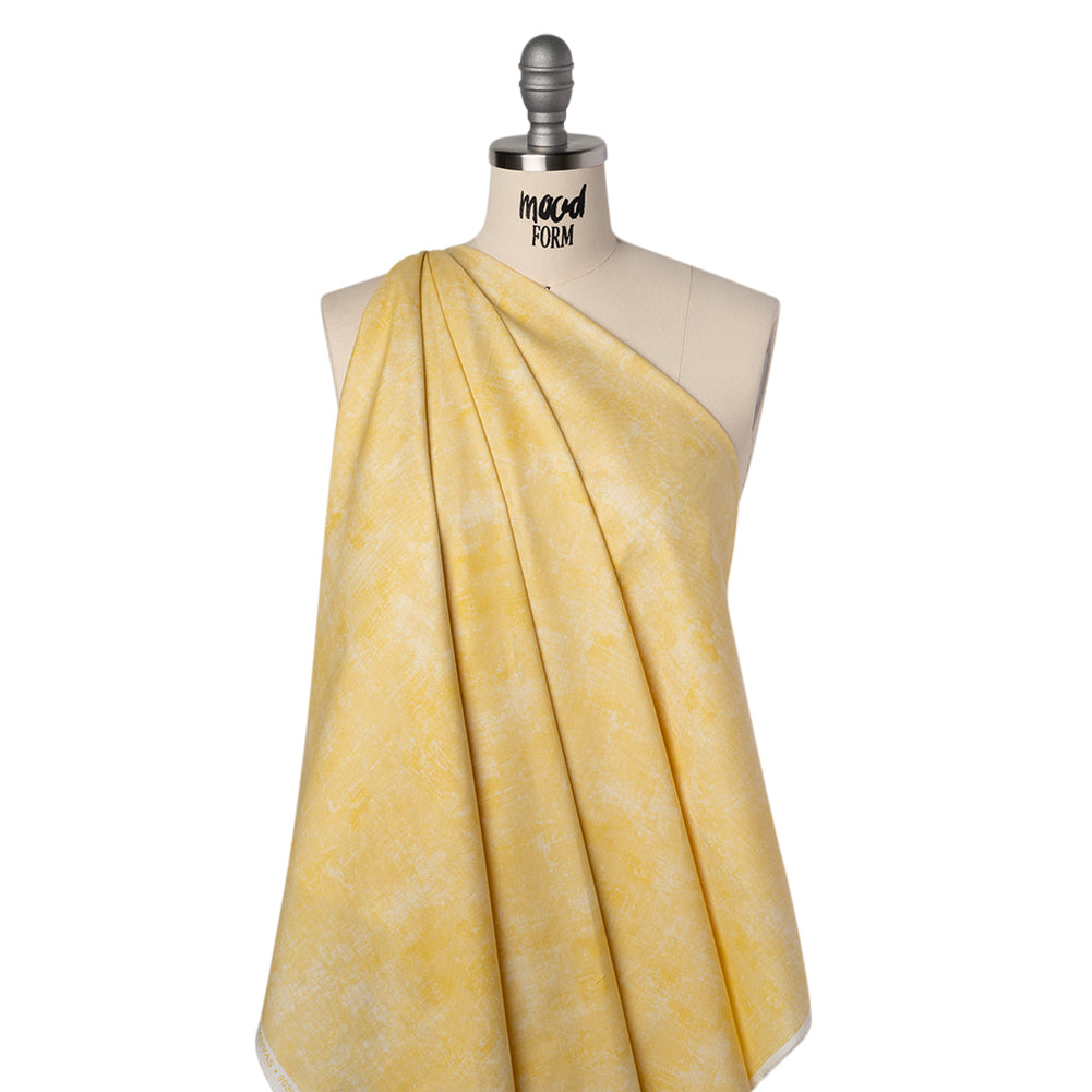 Printed Quilting Cotton by Northcott - Lemoncello Painterly Texture - Canvas Collection - Folded