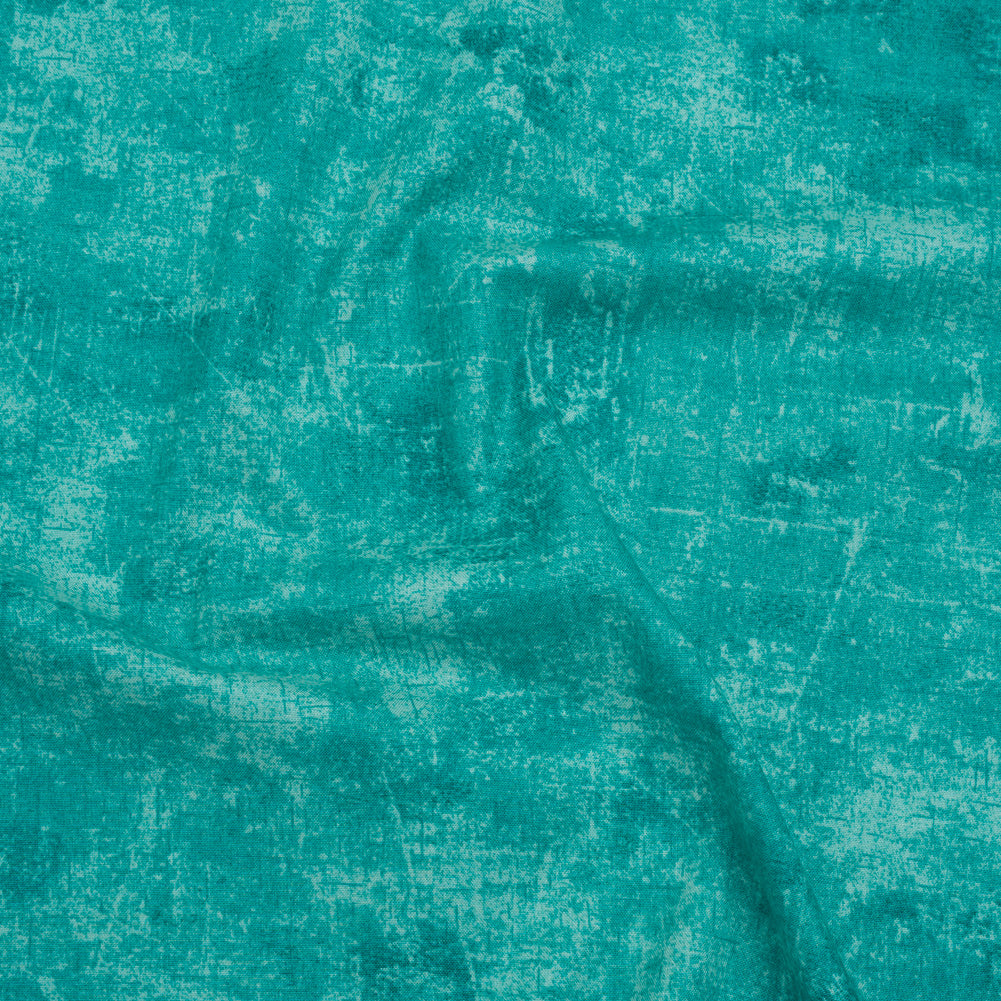 Printed Quilting Cotton by Northcott - Turquoise Painterly Texture - Canvas Collection