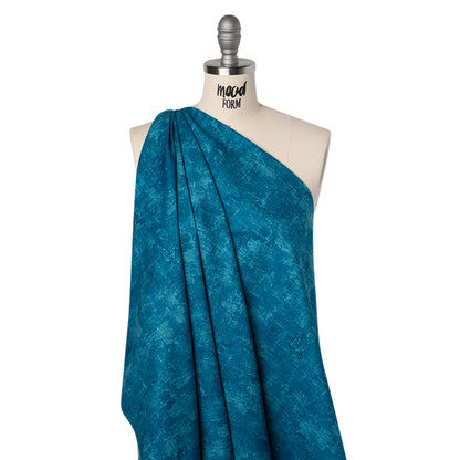 Printed Quilting Cotton by Northcott - Ocean Breeze Painterly Texture - Canvas Collection Folded