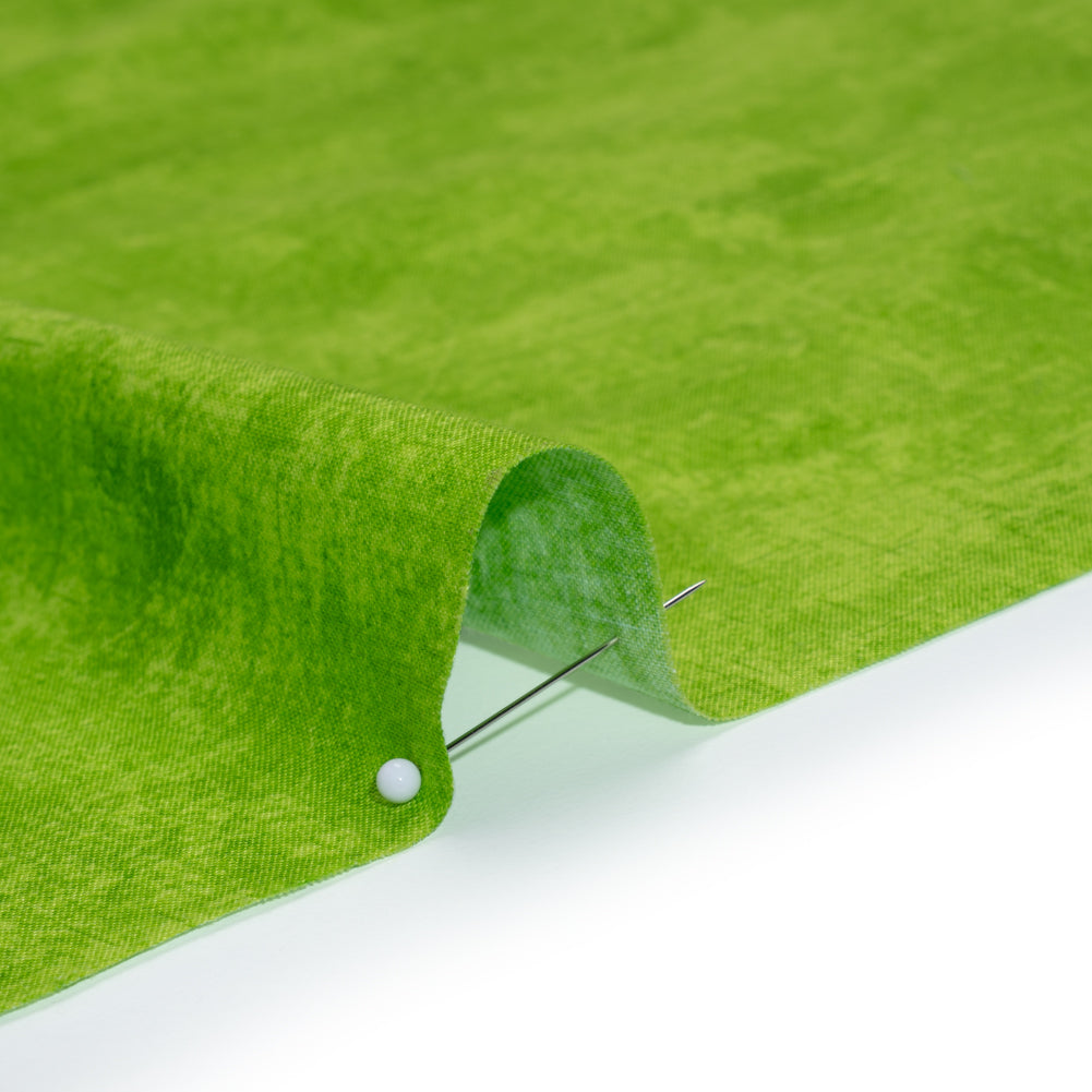 Printed Quilting Cotton by Northcott - Lime Twist Painterly Texture - Canvas Collection Full