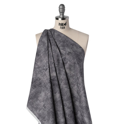 Printed Quilting Cotton by Northcott - Charcoal Painterly Texture - Canvas Collection Folded