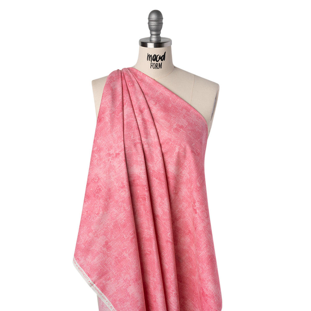 Printed Quilting Cotton by Northcott - Bubblegum Painterly Texture - Canvas Collection - Folded
