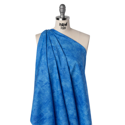 Printed Quilting Cotton by Northcott - Blue Bayou Painterly Texture - Canvas Collection Folded