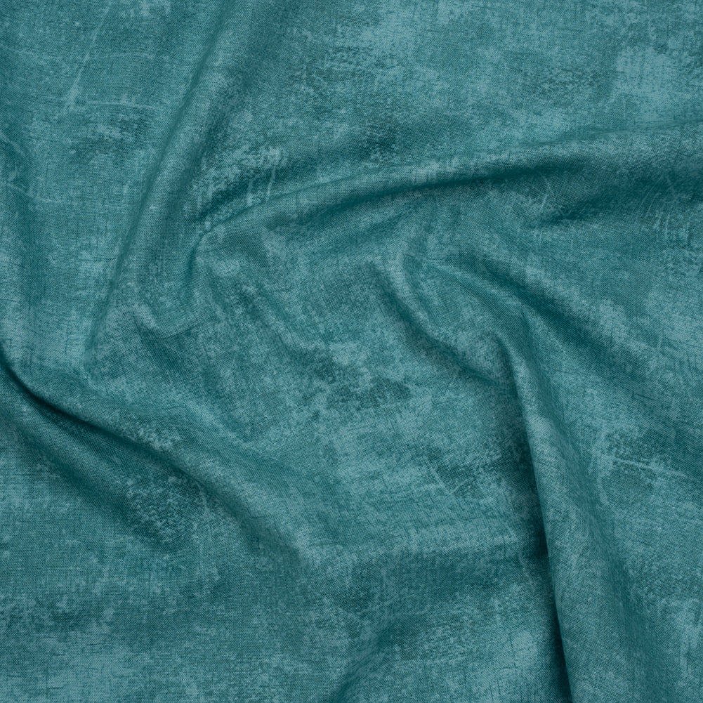 Printed Quilting Cotton by Northcott - Tealish Painterly Texture - Canvas Collection
