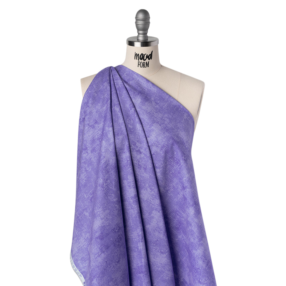 Printed Quilting Cotton by Northcott - Periwinkle Painterly Texture - Canvas Collection