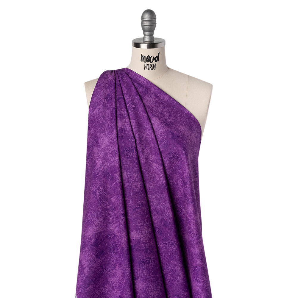 Printed Quilting Cotton by Northcott - Violet Painterly Texture - Canvas Collection Folded
